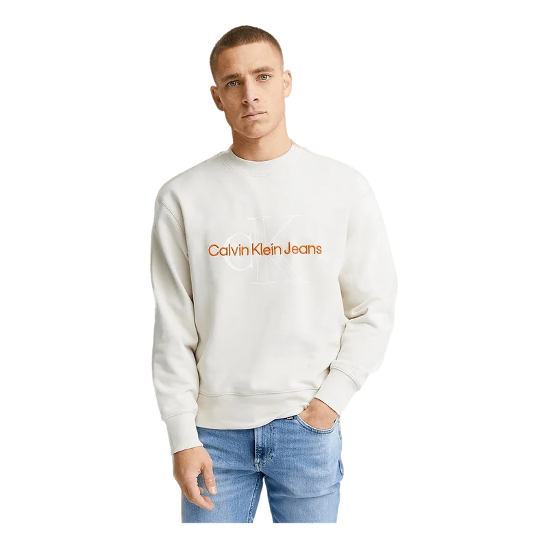 Calvin Klein Two Tone Monogram Crew Neck Acf