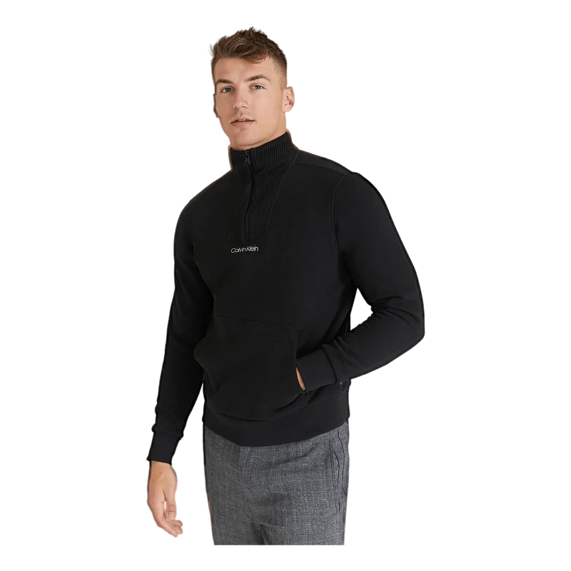 Calvin Klein Rib Detail Comfort Quarter Zip Ck