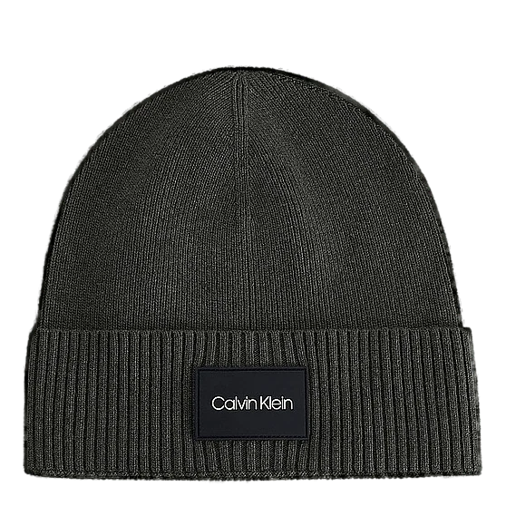 Calvin Klein Rtw Patch Rib Beanie Dark