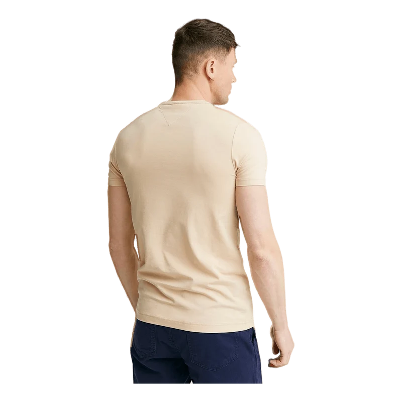 Tommy Hilfiger Stretch Slim Fit Tee Ab3 - Clayed Pebble