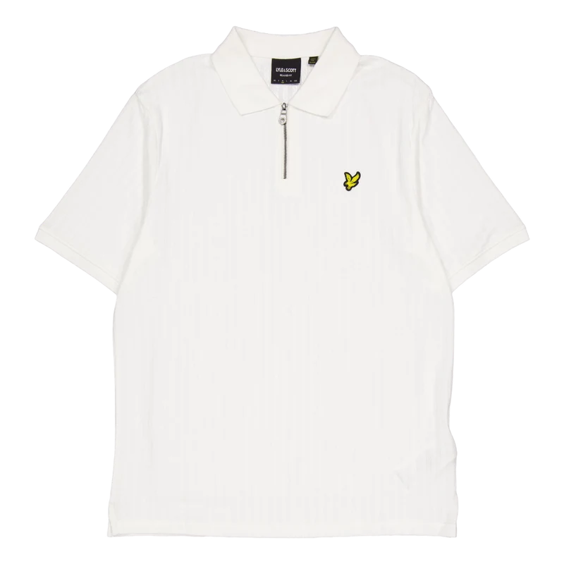 Textured Stripe Polo Shirt X157 Chalk