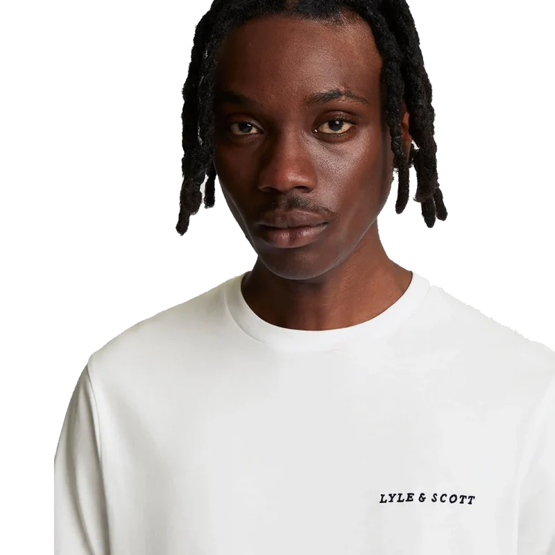 Embroidered T-shirt W104 White/ Jet Black