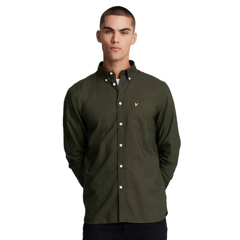 Plain Oxford Shirt W485 Olive