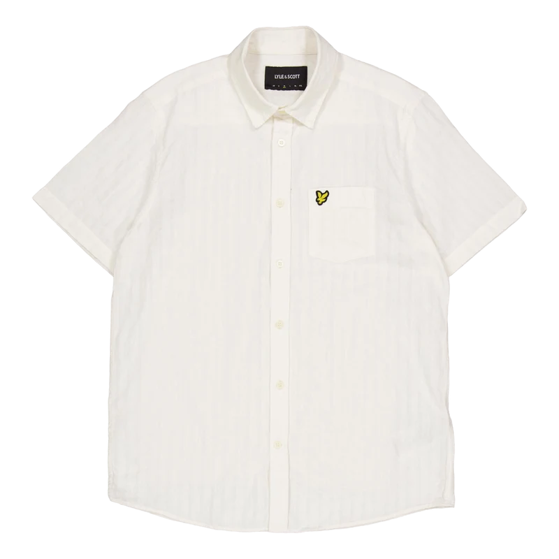Textured Stripe Short Sleeve S X157 Chalk