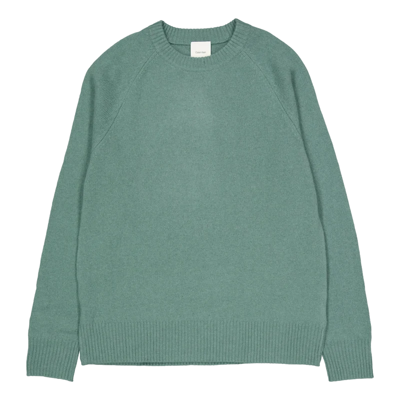Luxury Wool Cn Sweater Ced Dark Forest