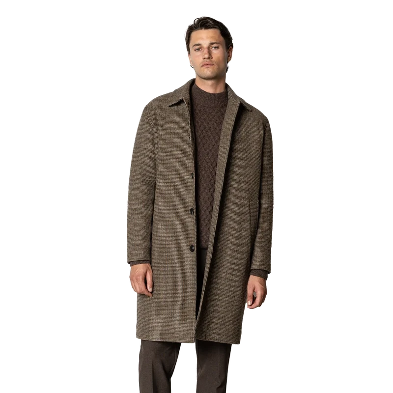 Carlos Check Coat Dark Khaki/deep Green Check