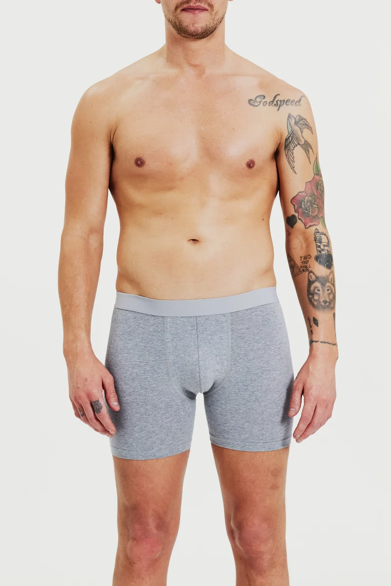 Boxer-Brief Extra Long 3-Pack Grey Melange