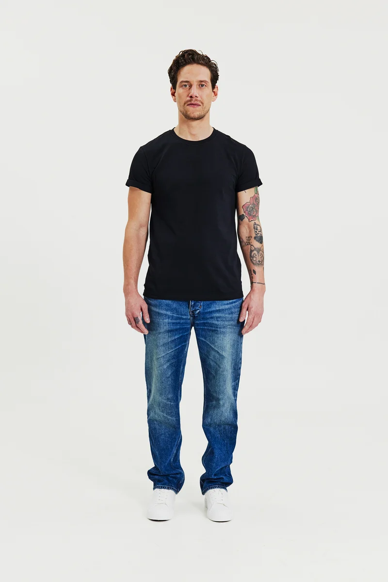 Roll-Up Tee Black