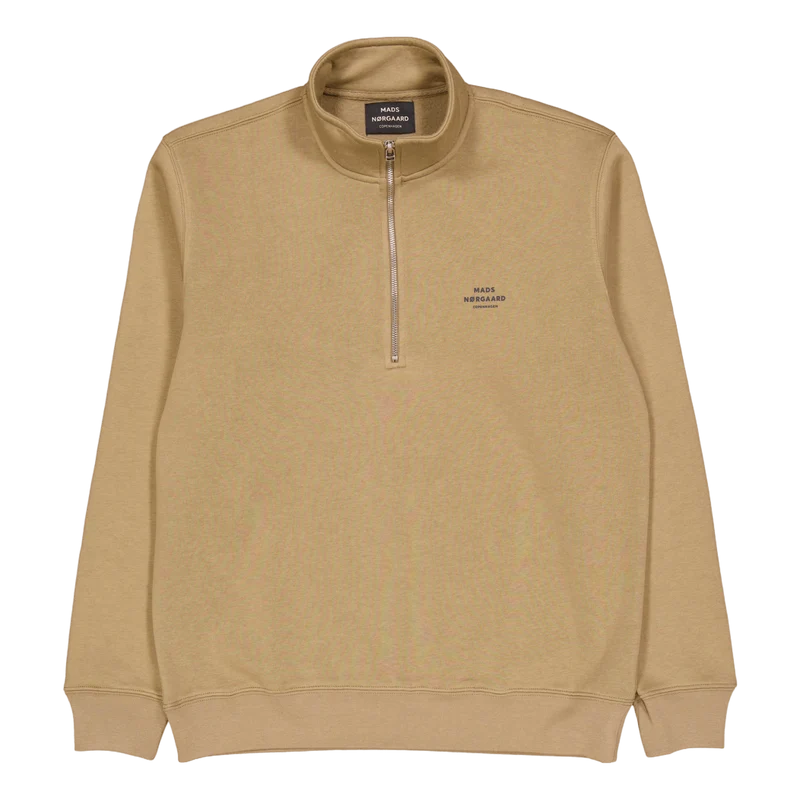 Standard Half Zip Logo Sweat 9321 Lead Gray