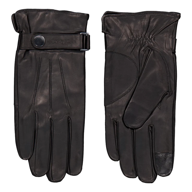 Leather Rivet Gloves Beh Ck Black