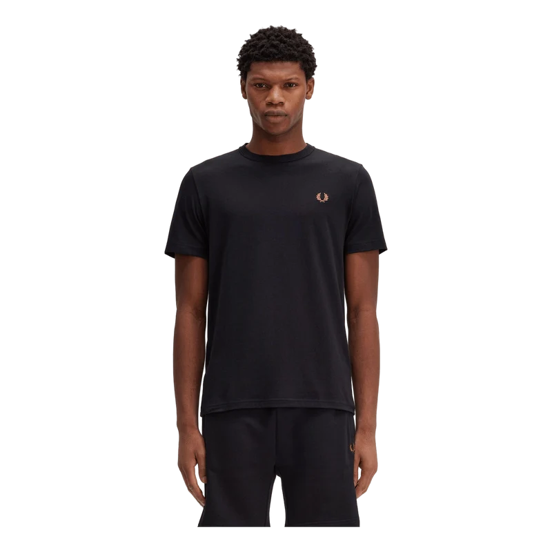 Crew Neck T-shirt X56 Black/whisky Brwn