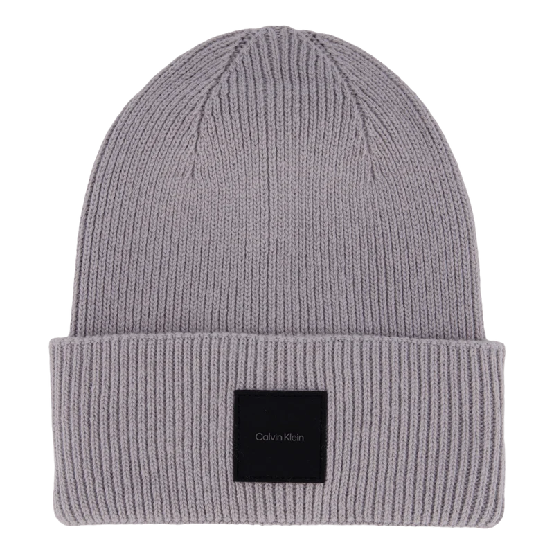 Cotton/wool Fine Rib Beanie Pbn Mid Gray