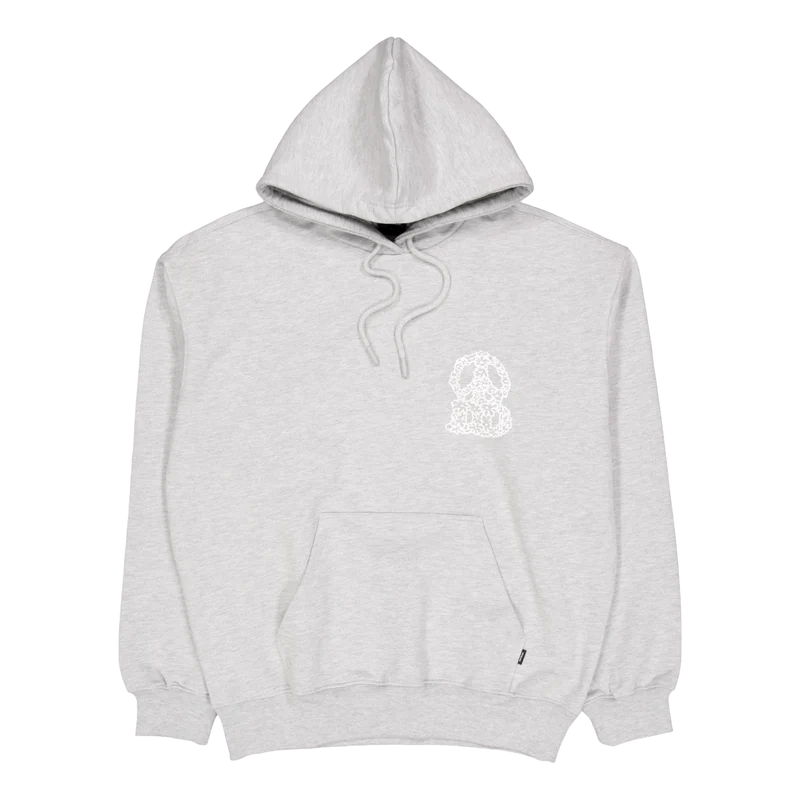 Damien Hoodie At3 Grey Melange Small Dd Peac