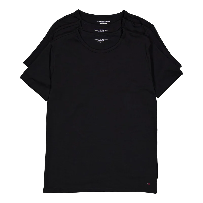 Stretch Cn Tee Ss 3pack Black/black/black