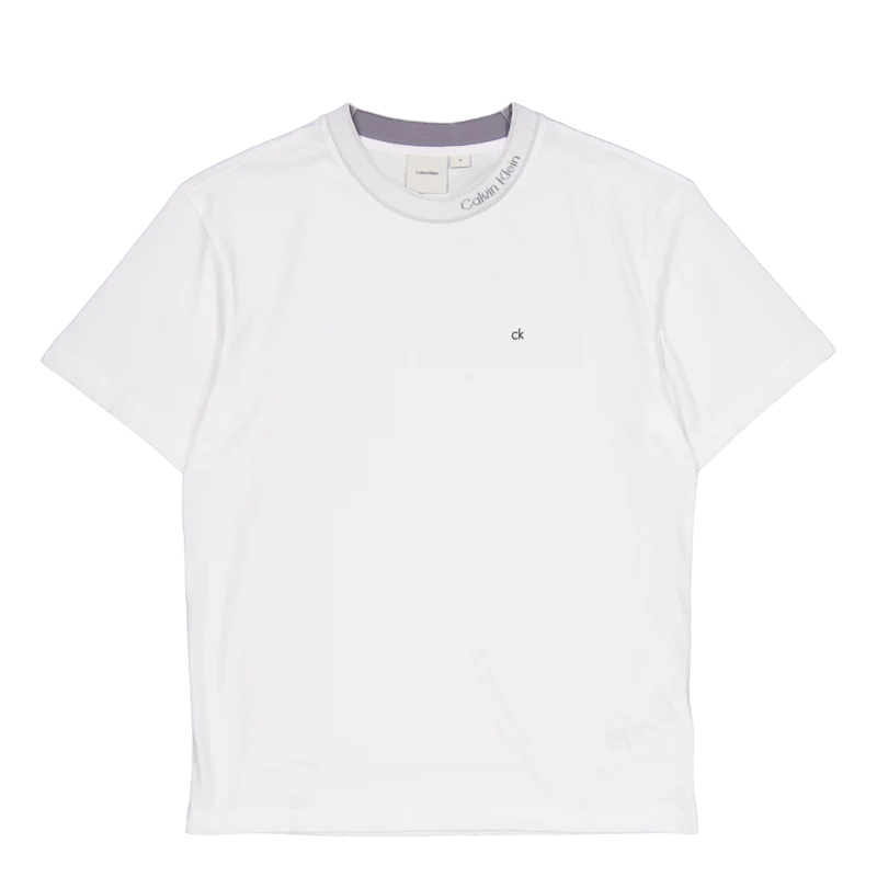 Neck Logo T-shirt Yaf Bright White