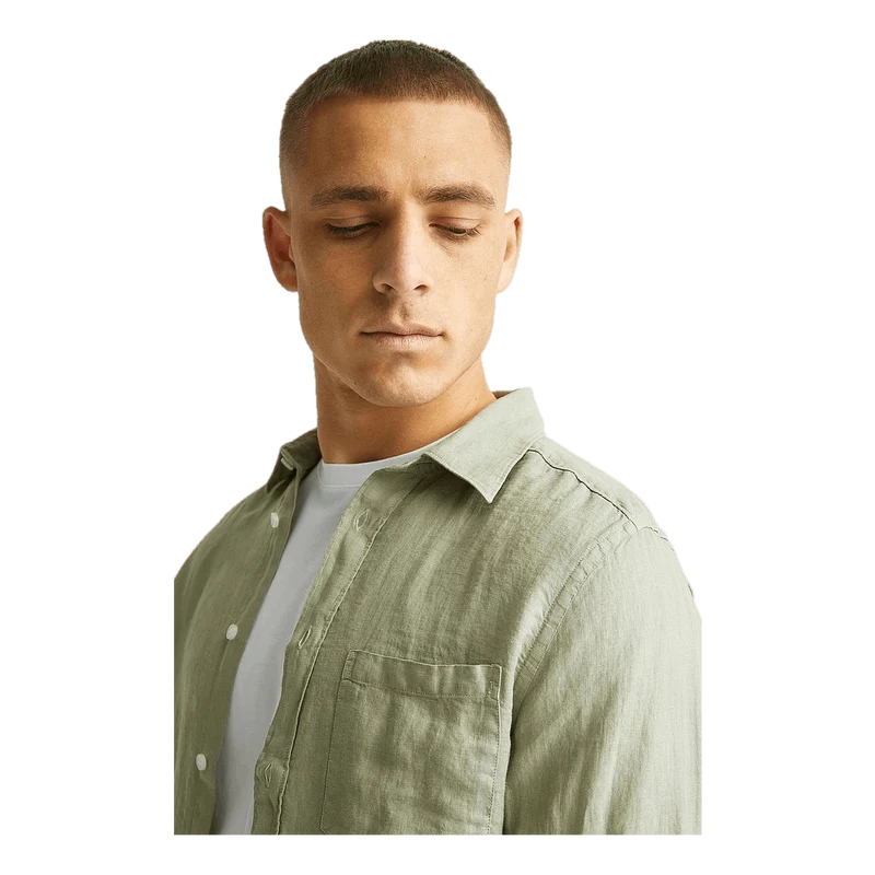 Clean Linen Slim Shirt Vetiver