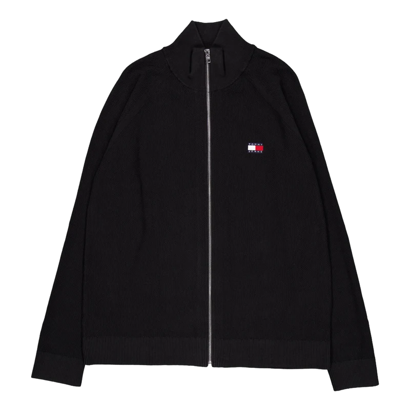 Tjm Reg Ziptru Hi Neck Sweater Bds-black
