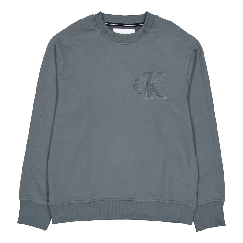 Ck Applique Crew Neck Psl-endless Grey