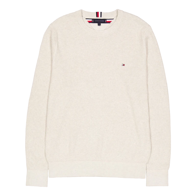 Refined Structure Crew Nk Hcx-heathered Oatmilk