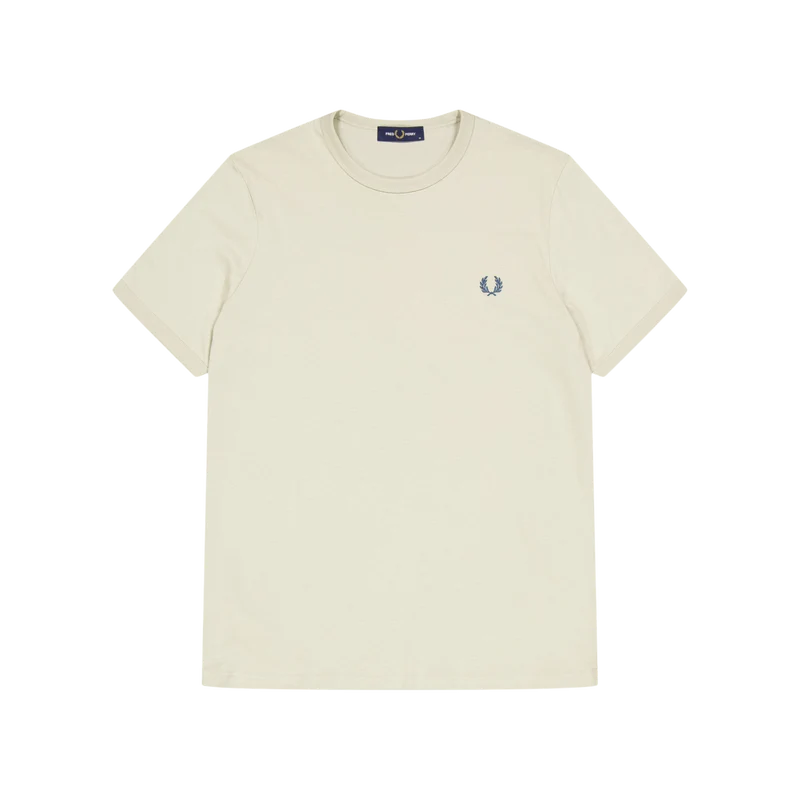 Fred Perry Ringer T-shirt Q26 Light Oyster