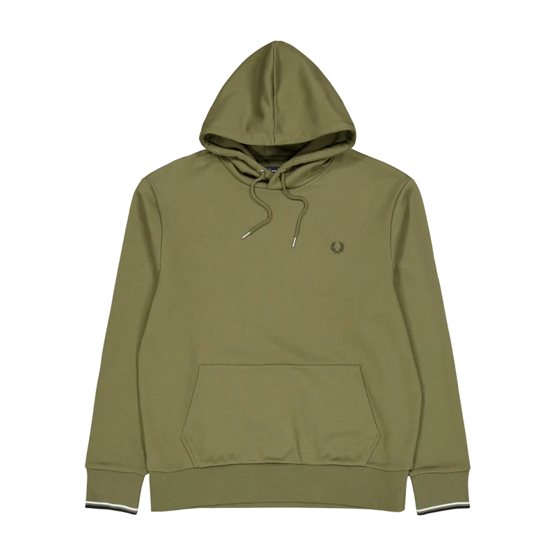 Fred Perry Tipped Hooded Sweatsh Q55