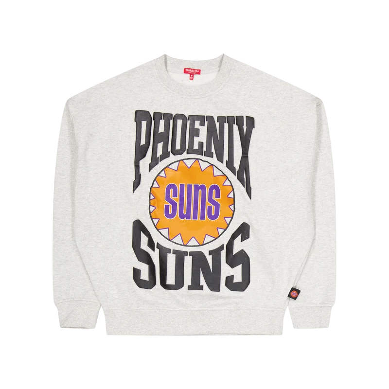 Suns Womens Logo Lt Crew 3.0 Grey Heather