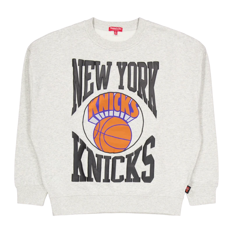 Knicks Womens Logo Lt Crew 3.0 Grey Heather