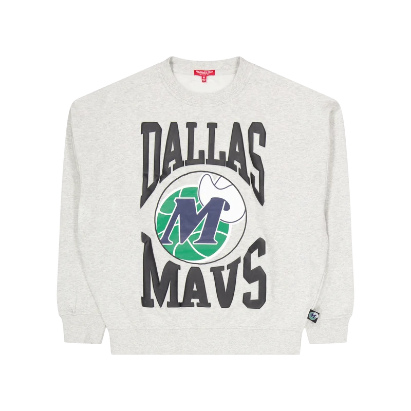 Mavericks Womens Logo Lt Crew Grey Heather