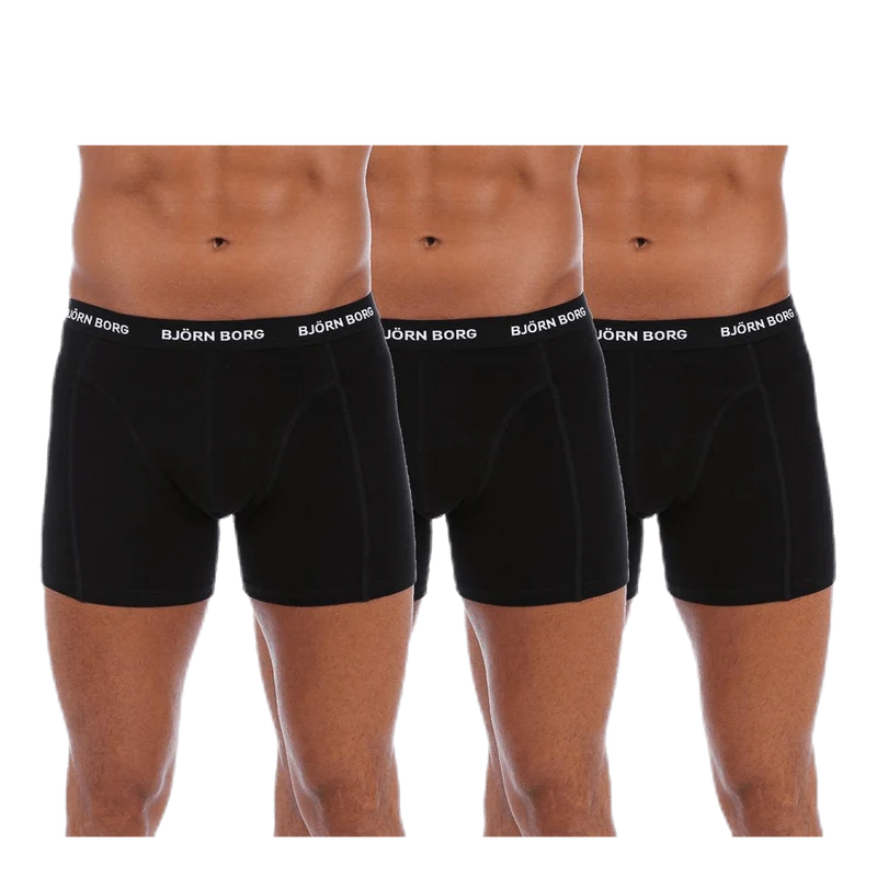 Solid Shorts 3-Pack Black