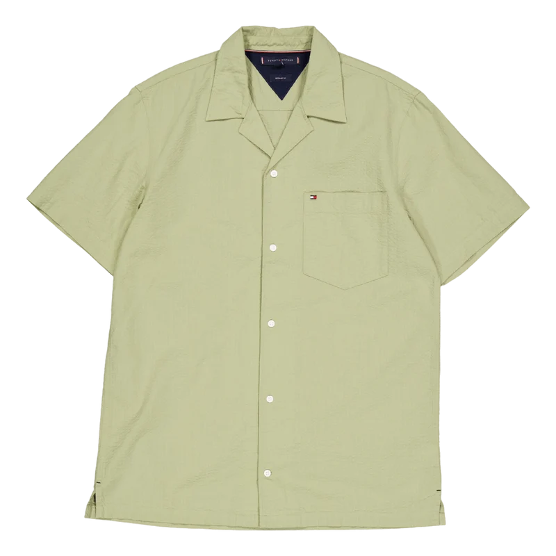 Seersucker Solid Shirt S/s Faded