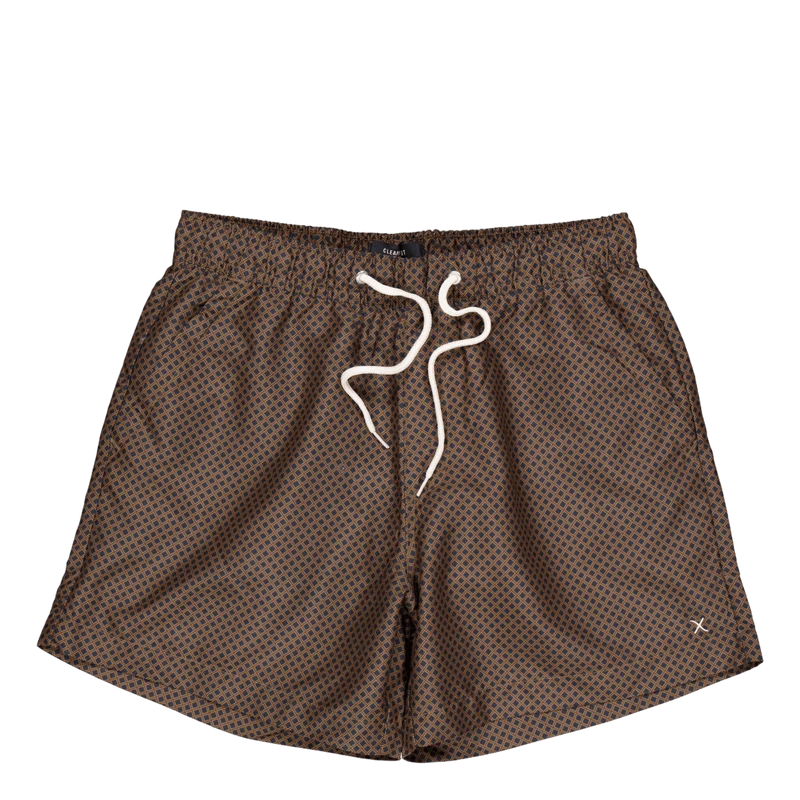 Swim Shorts Dark Navy / Orange Square