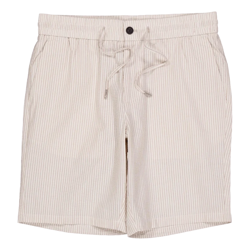 Barcelona Matti Seersucker Sho Ecru/khaki Stripe
