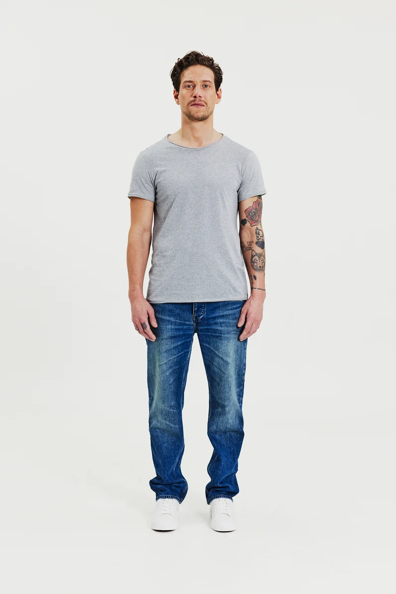 Crew-Neck Relaxed Grey Melange