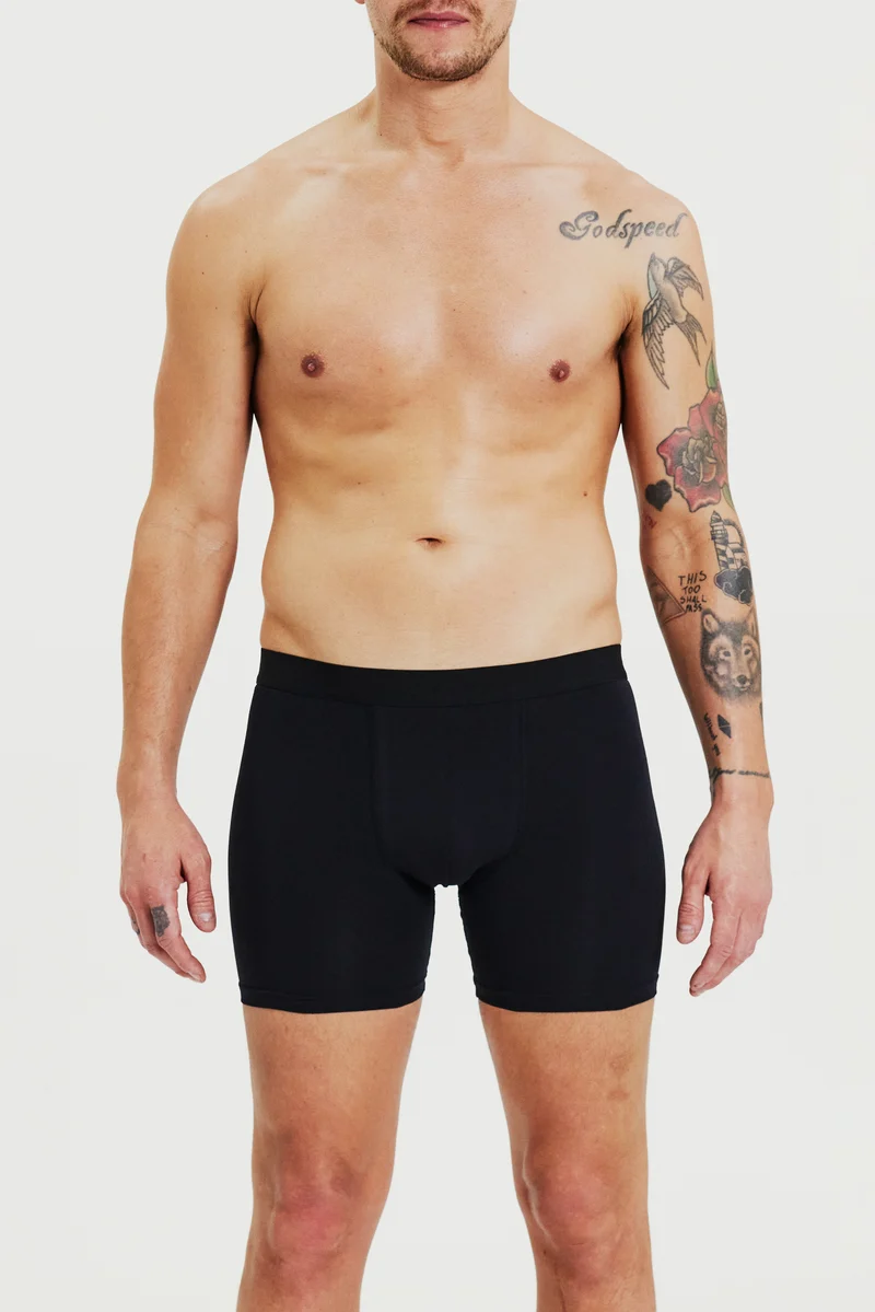 Boxer-Brief Extra Long 3-Pack Black