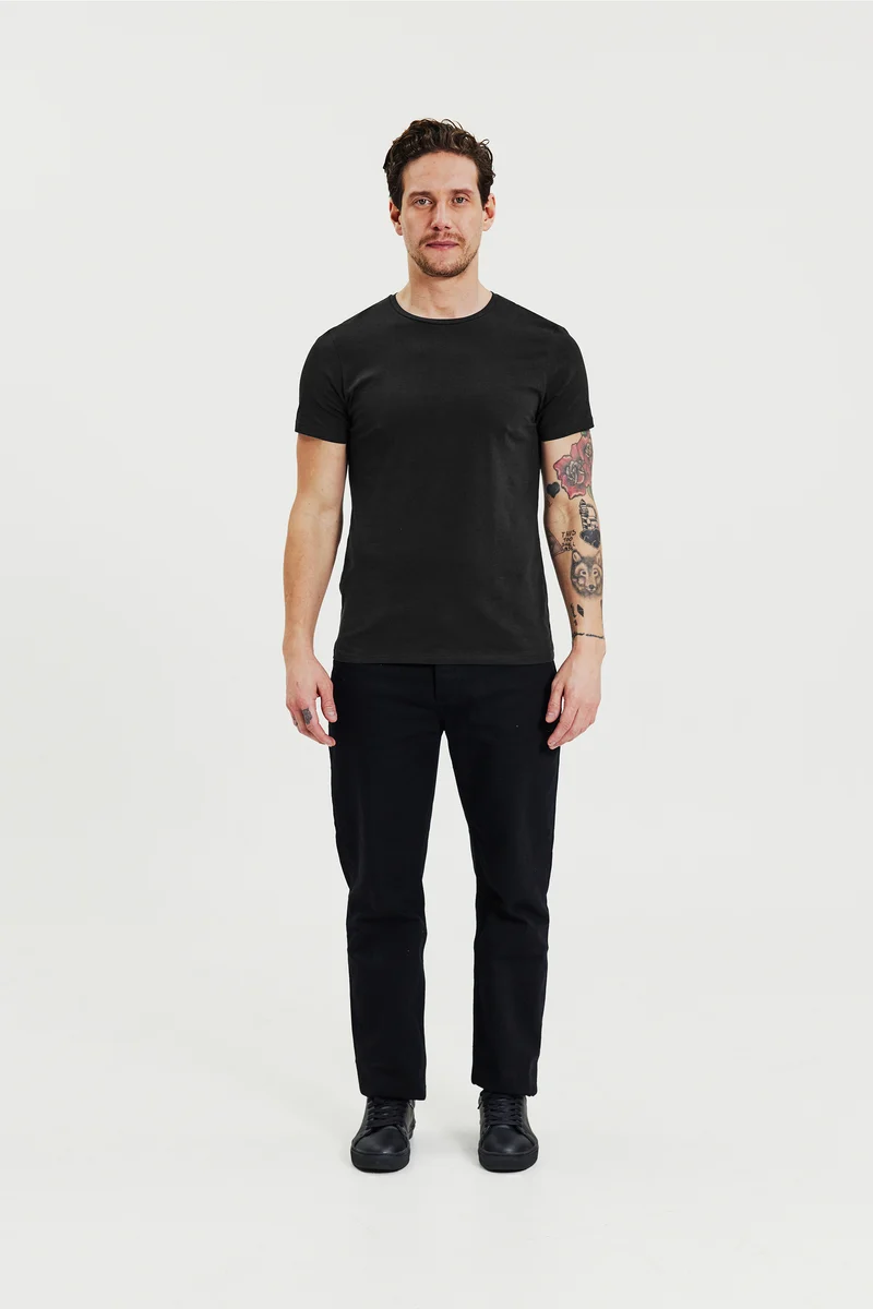Crew-Neck 2-Pack Black