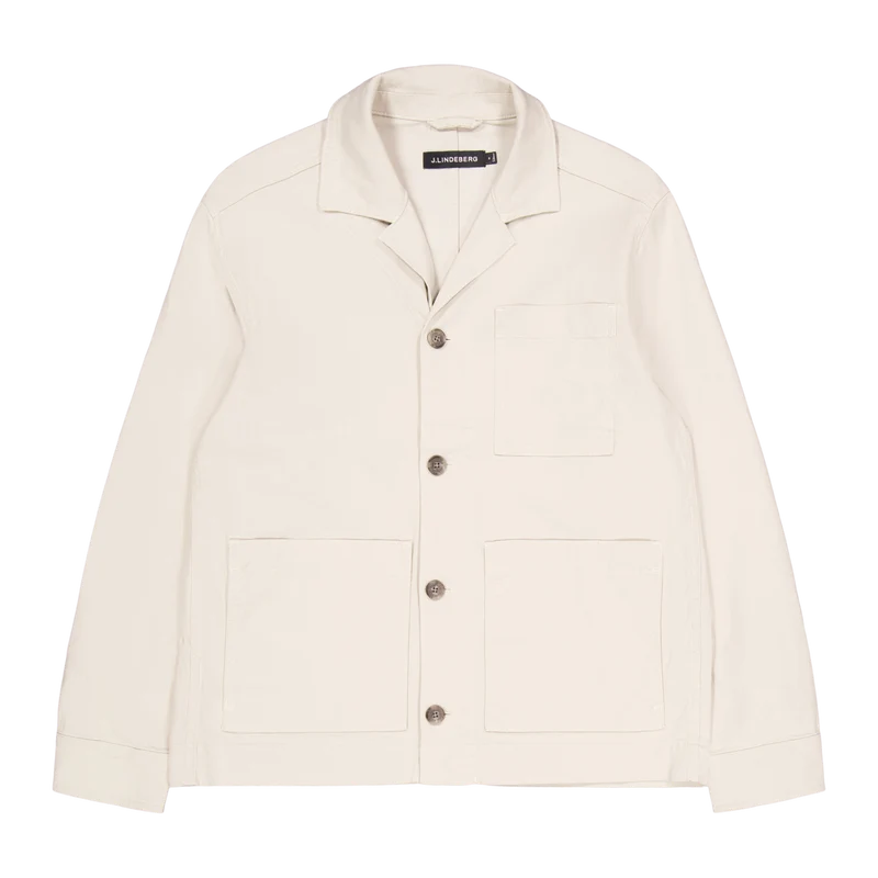 Errol Linen Workwear Overshirt U029 Moonbeam