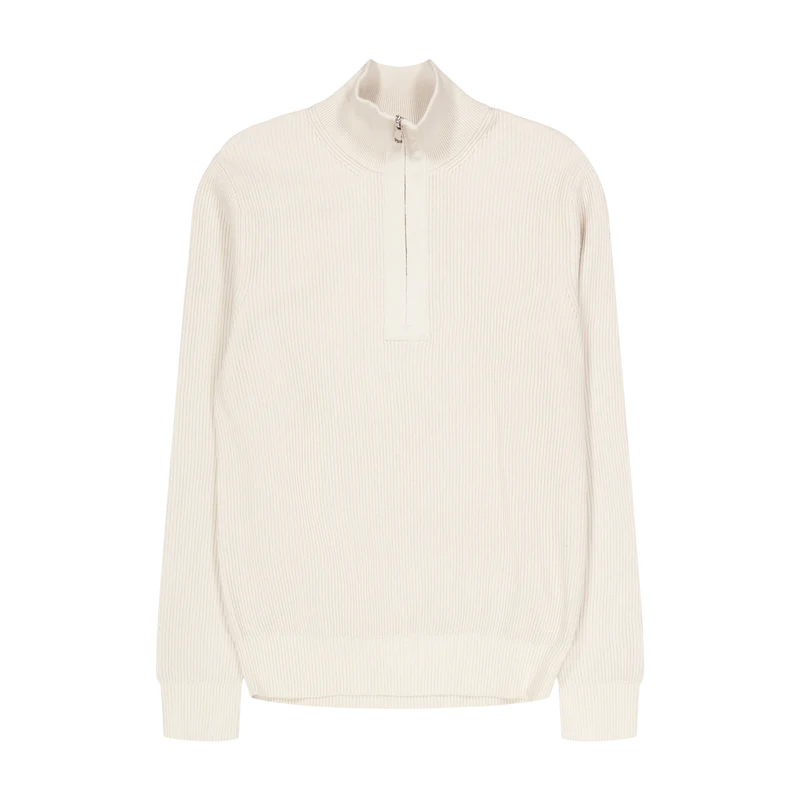 Alex Half Zip Knitted Sweater U029 Moonbeam