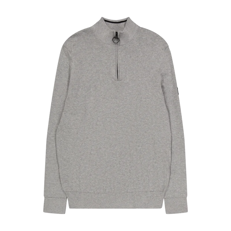 B.int Cotton Half Zip Knit Gy57 Anthracite Marl
