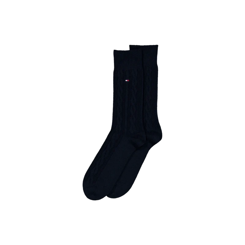 Th Men Sock 1p Cable Wool 001