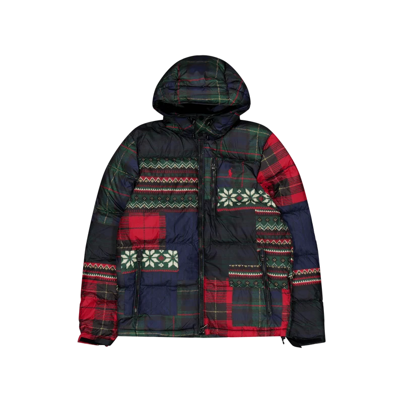 Polo Ralph Lauren Printed Water-Repellent Down Jacket Patchwork Print