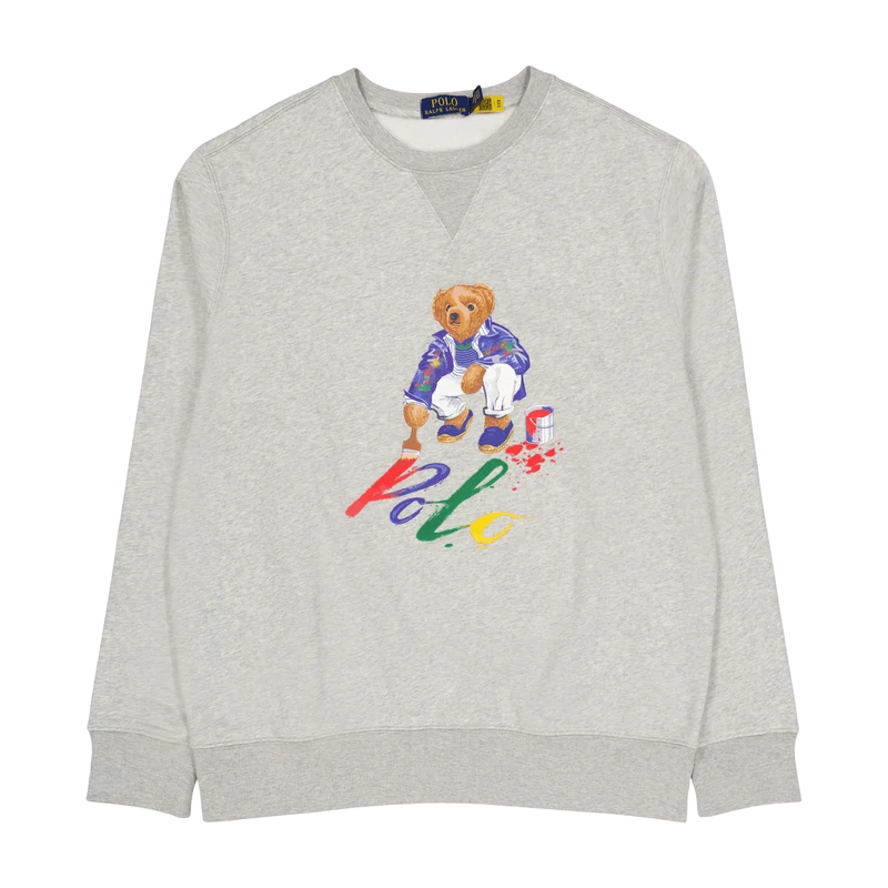 Polo Ralph Lauren Graphic Fleece Sweatshirt Cr23 Andover Htr Paint Bear