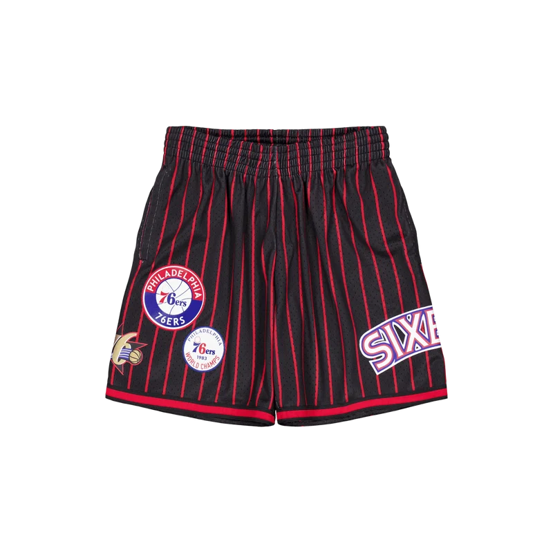 M&n City Collection Mesh Short Black/red
