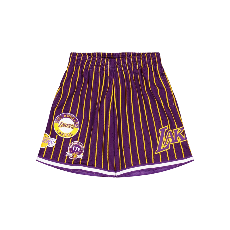 M&n City Collection Mesh Short Purple/gold