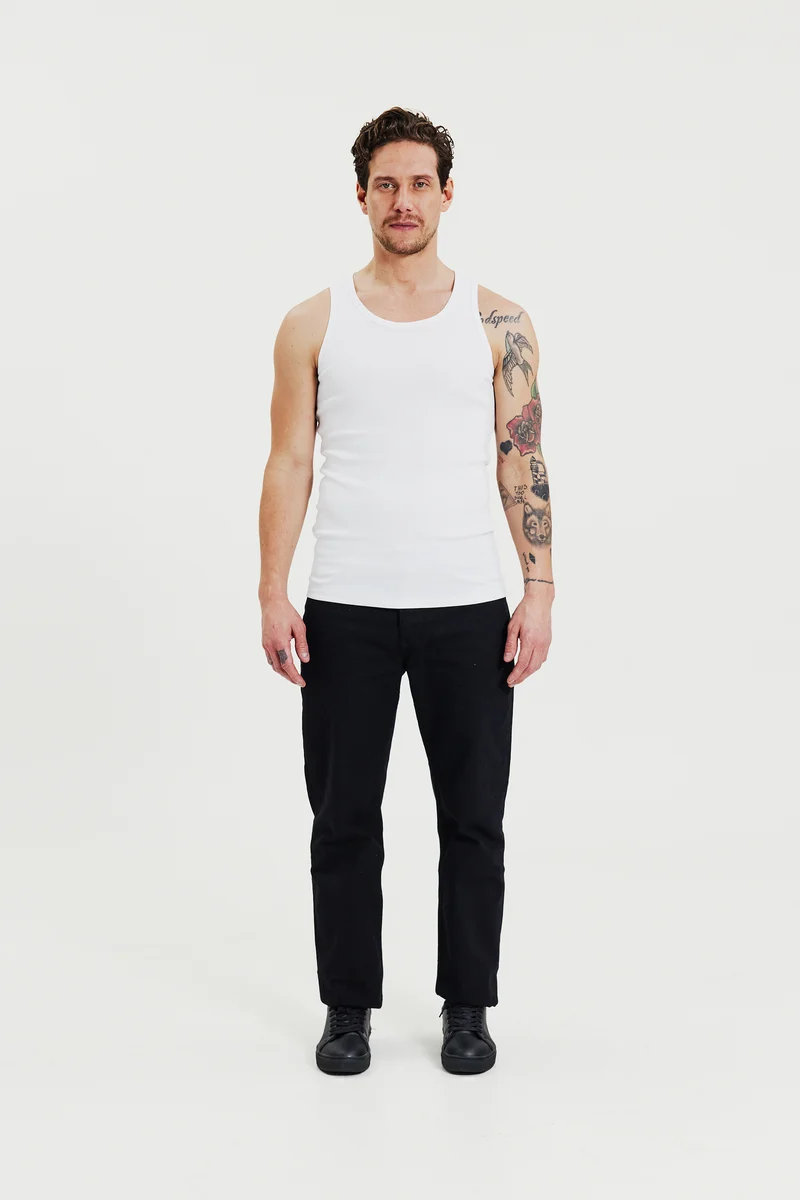 Tank Ribbed 2-Pack White