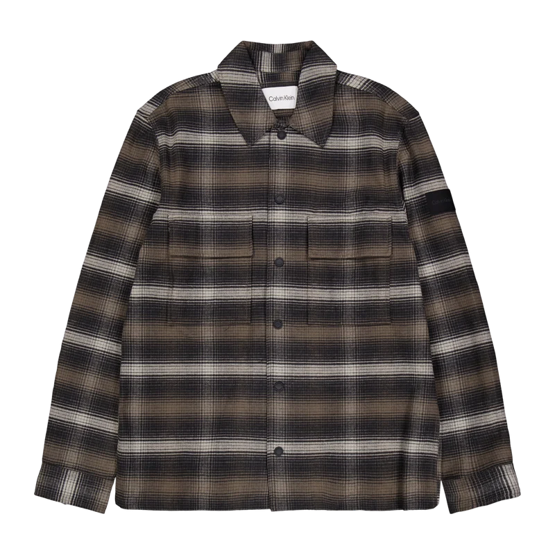 Calvin Klein Flannel Overcheck Overshirt Beh