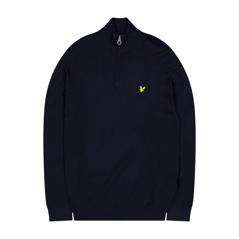 Cotton Merino Quarter Zip Jump Z271 Dark