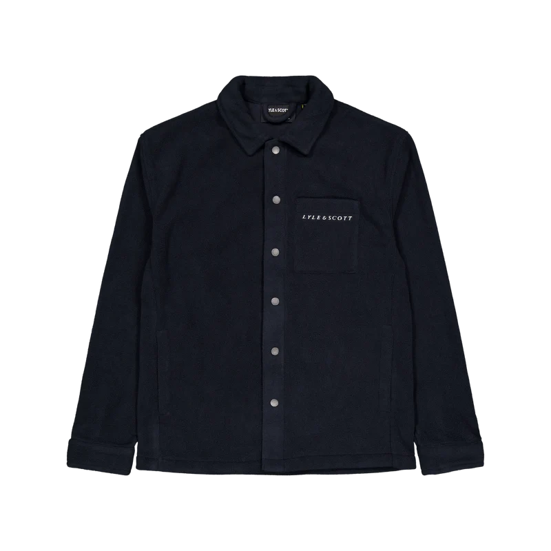Embroidered Fleece Overshirt Z271 Dark