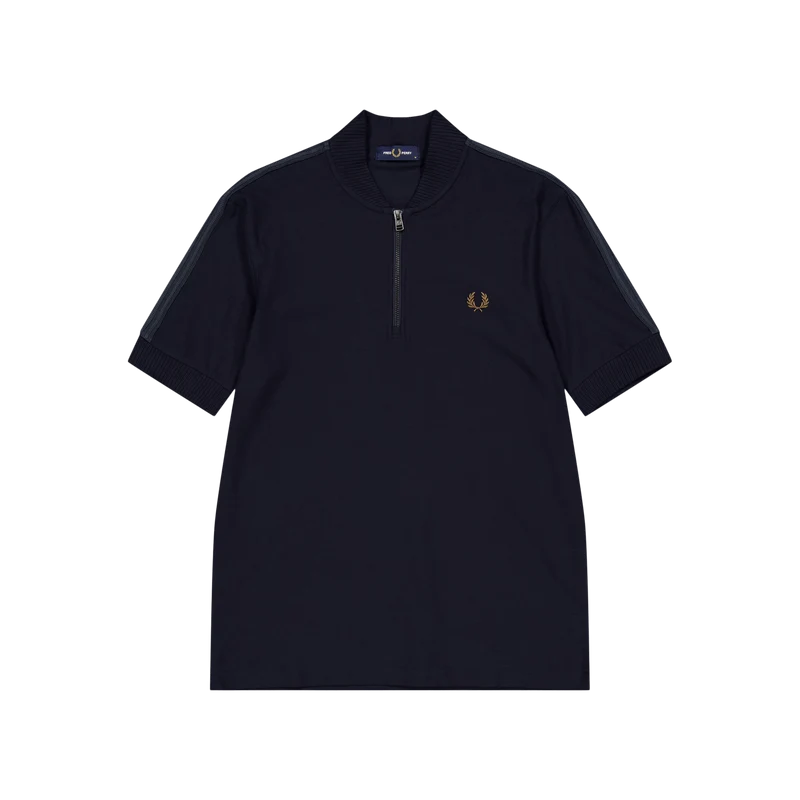 Fred Perry Bomber Half Zip Polo 608
