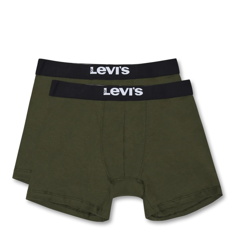 Levis Men Solid Basic Boxer Br 012 Khaki