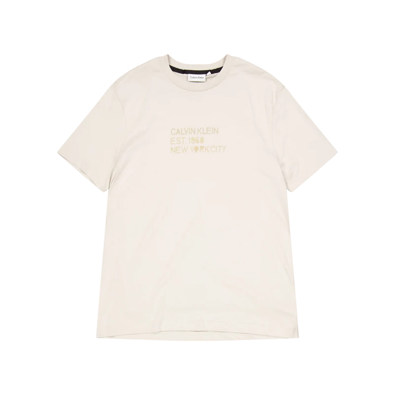 Mixed Print Stencil Logo T-shi Ace